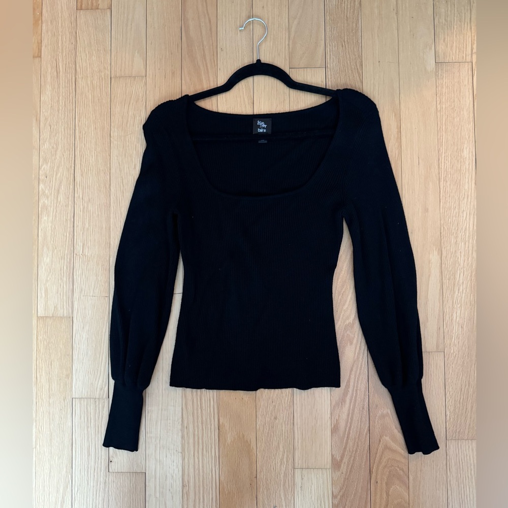 Becca Tilley X Bar III black Square Neck Pullover Sweater - Picture 3 of 6